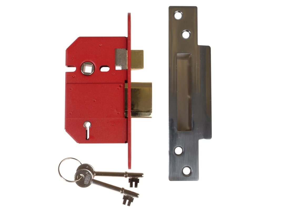UNION StrongBOLT 2200S BS 5 Lever Mortice Sashlock Satin Chrome 68mm Box J2200S-SC-2.5