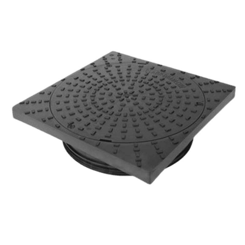 Inspection Chamber Cover and Frame Square to Round For Clarkdrain Risers - 320mm Diameter