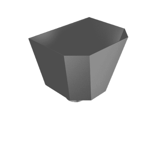 Aluminium Round Swaged Saturn Small Hopper - 76mm PPC Finish Anthracite Grey (7016 Matt)