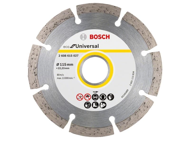 Bosch Powertool Accessories 2608615027 Eco For Universal Segmented Diamond Cutting Disc 115 X 22.23Mm