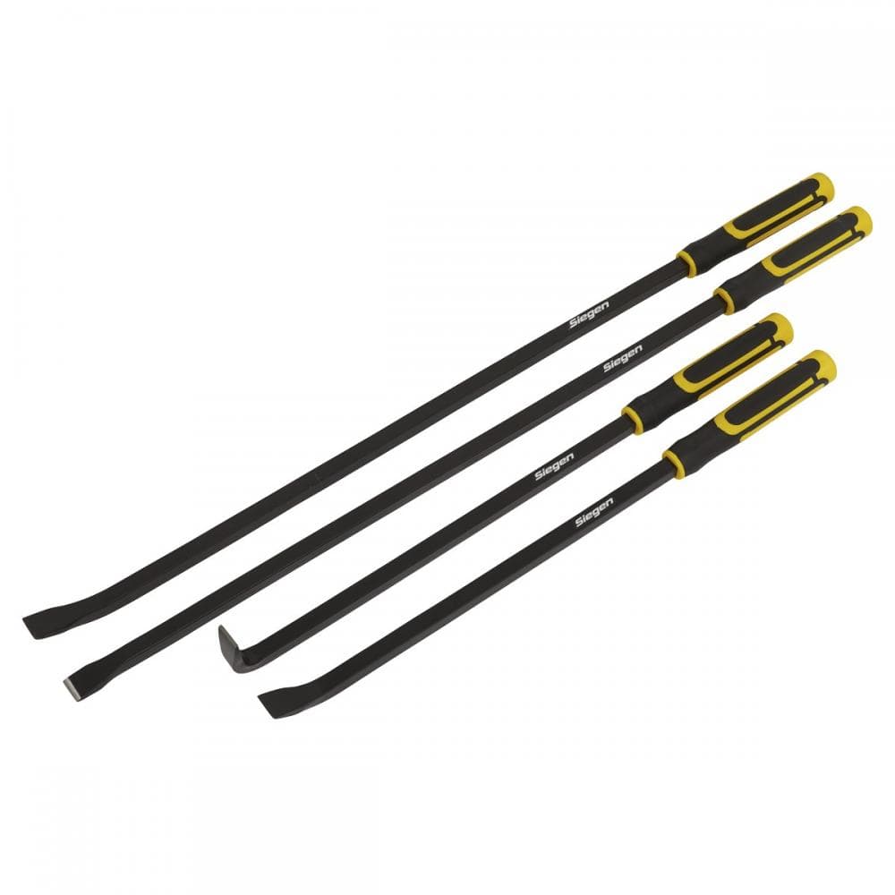 Sealey S01193 Pry Bar Set 4Pc Heavy-Duty With Hammer Cap