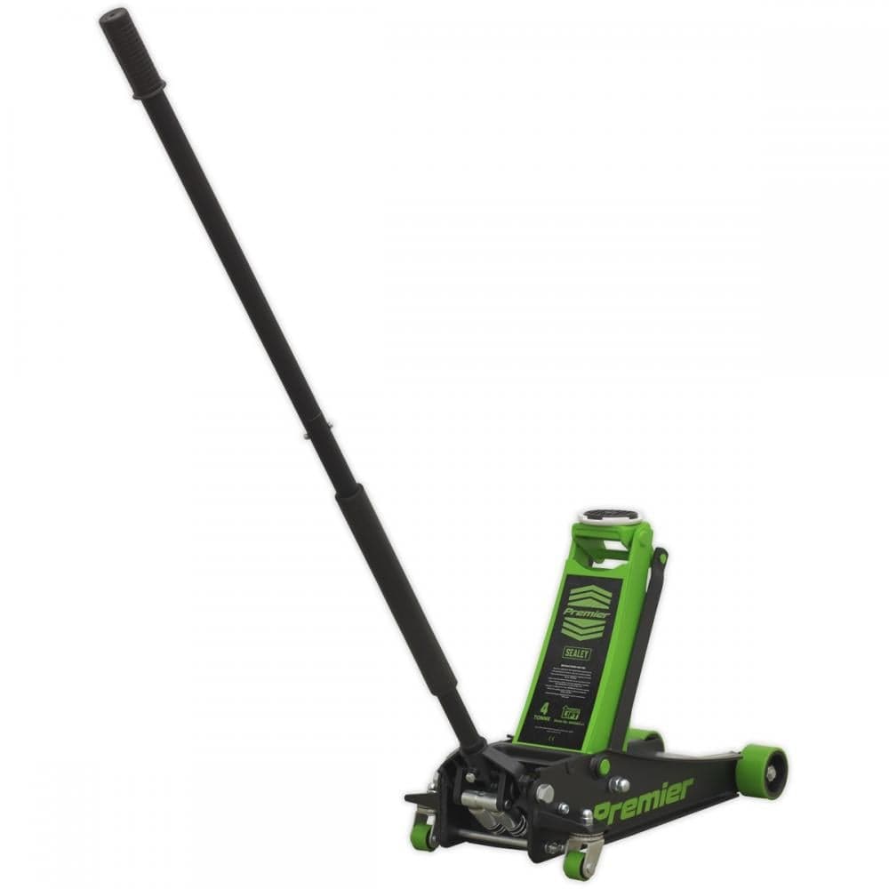 Sealey 4040AG Trolley Jack 4 Tonne Low Profile Rocket Lift Green