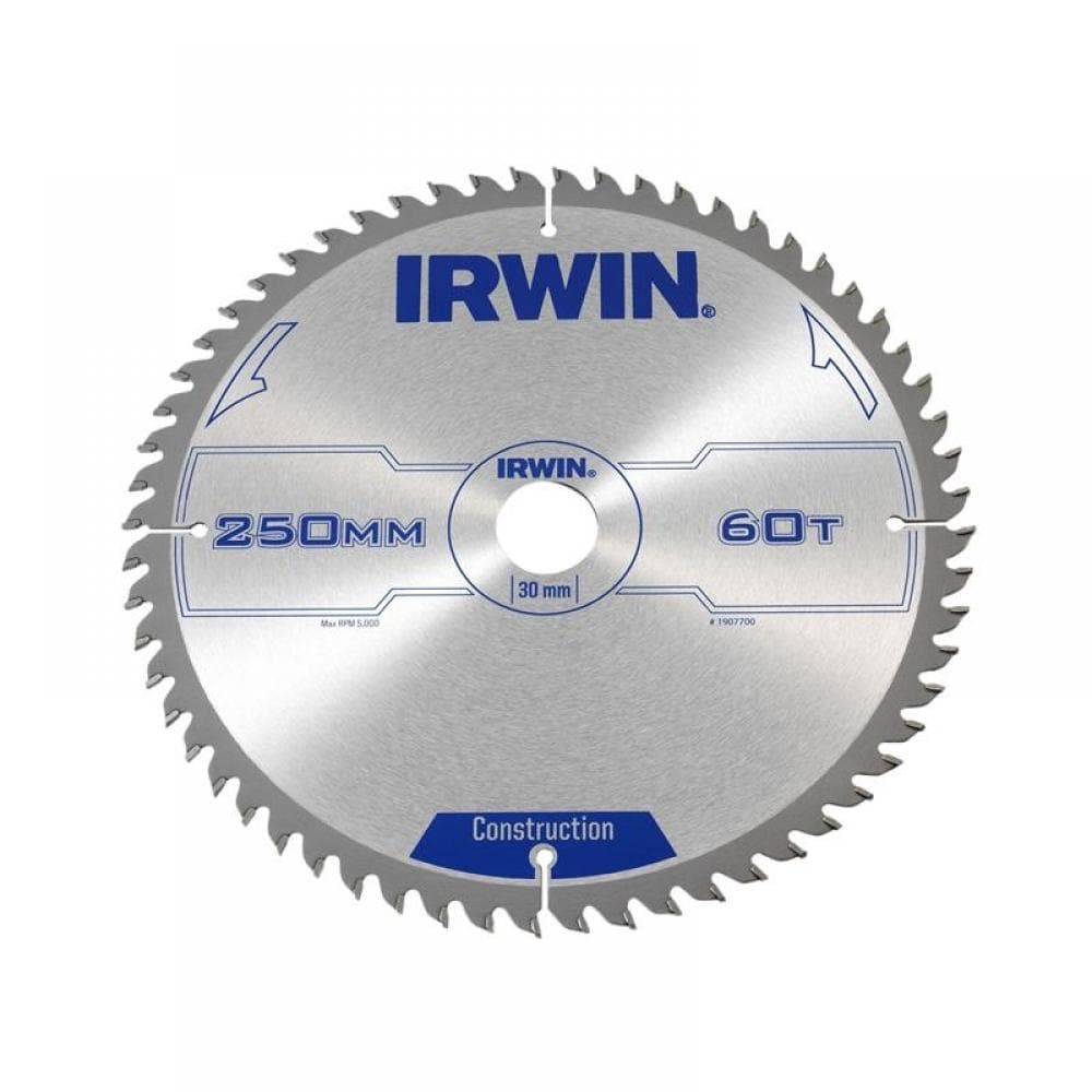 Irwin® 1907700 General Purpose Table & Mitre Saw Blade 250 X 30Mm X 60T Atb