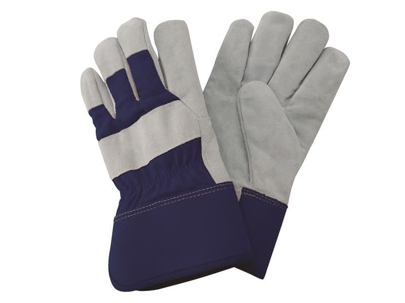Kent & Stowe 70105376 Navy Fleece Lined Rigger Gloves - Medium
