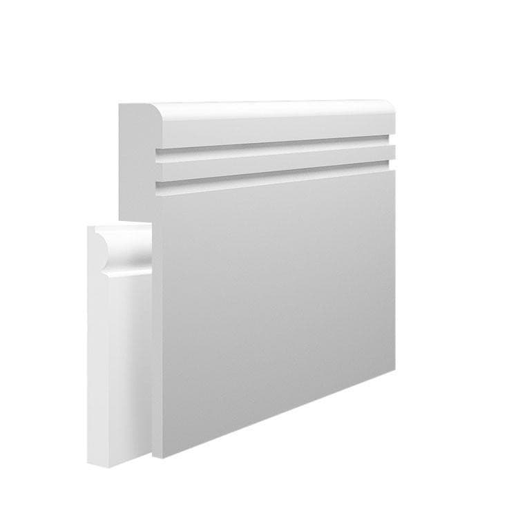 Grooved 2 Bullnose MDF Skirting Board Cover
