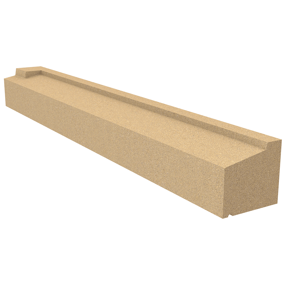 Forticrete Brown Cast Stone Cill Stooled T1-40 Bath 2240 Lh Piece, Size: 1117x150x140mm
