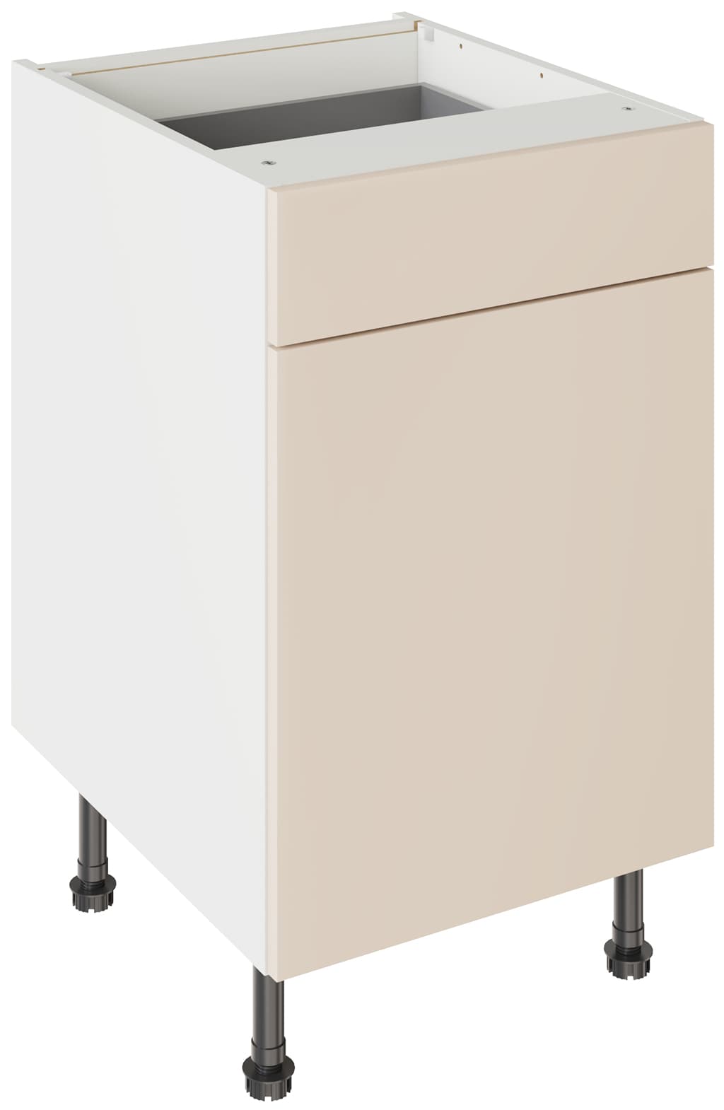 Flatpack 500 Drawerline Base Cabinet Slab Super Gloss Cashmere