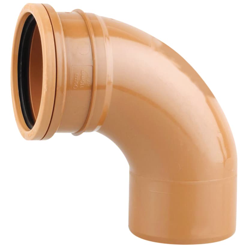 Osmadrain Drainage Short Radius Bend 87 Degree Single Socket 110mm