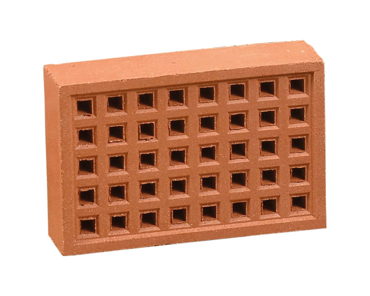 Hepworth Terracotta Red Clay Square Hole Airbrick - YA14R, Size: 215x140mm