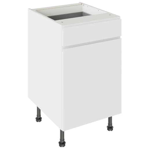 Flatpack 500 Drawerline Base Cabinet J-Pull Super Gloss White
