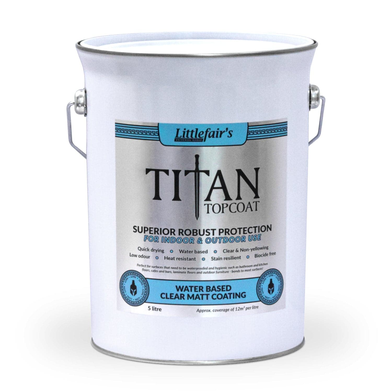 Titan Topcoat Varnish Clear Wood Finish - Biocide Free, UV Protection - Low Odour Matt/Satin/Gloss