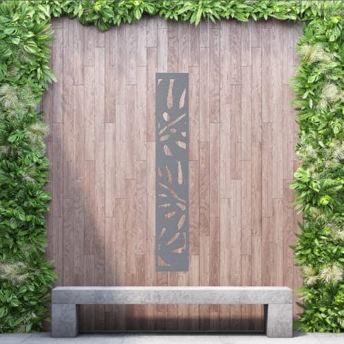Aluminium Privacy Screen Monstera - Free Standing - 1800mm x 300mm Grey