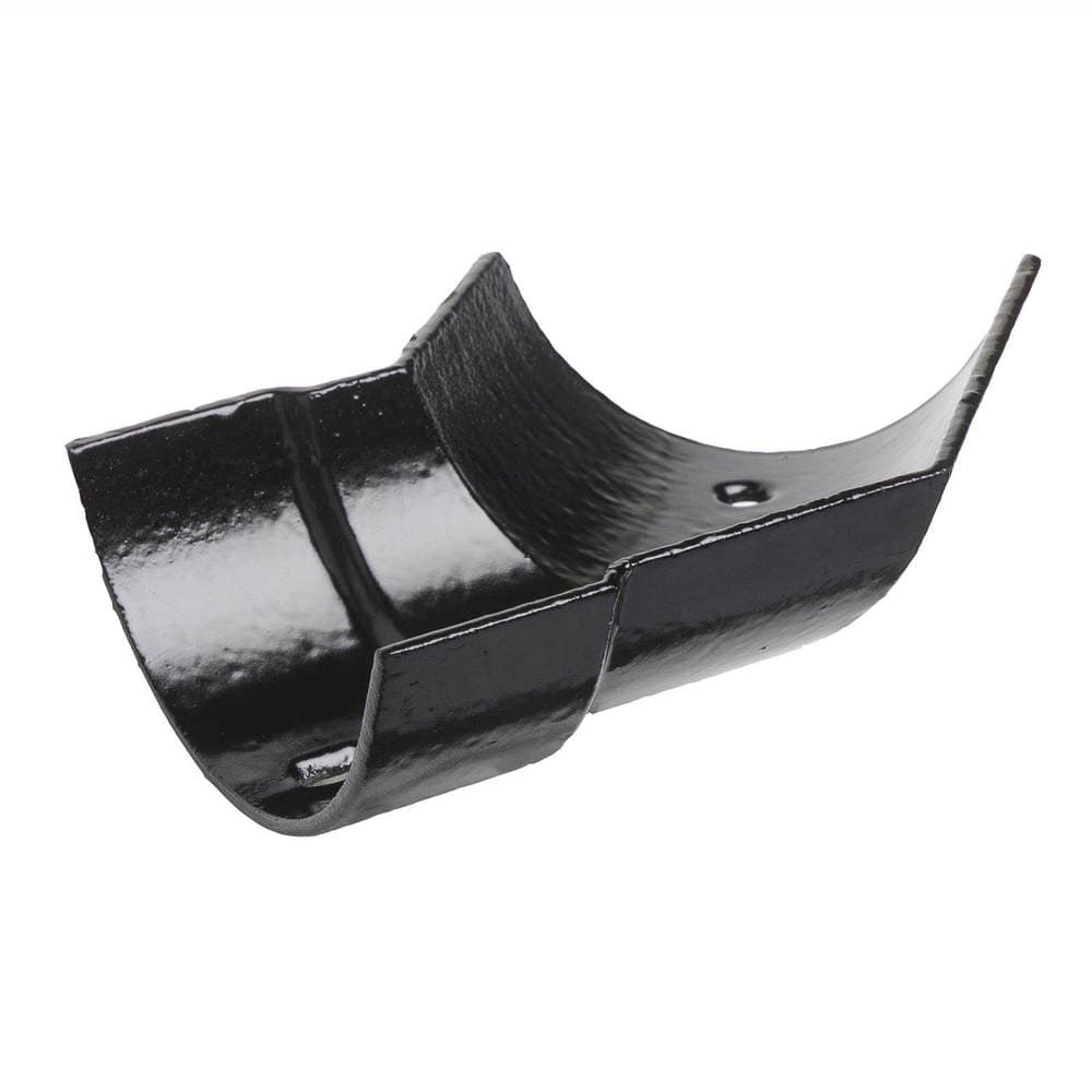 Hargreaves Premier Cast Iron Half Round Gutter Left Hand Angle - 135 Degree x 150mm Black