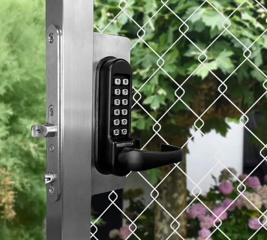 Mechanical Dual Plate XTD Gate Lock - Keypad - Marine Grade - Black