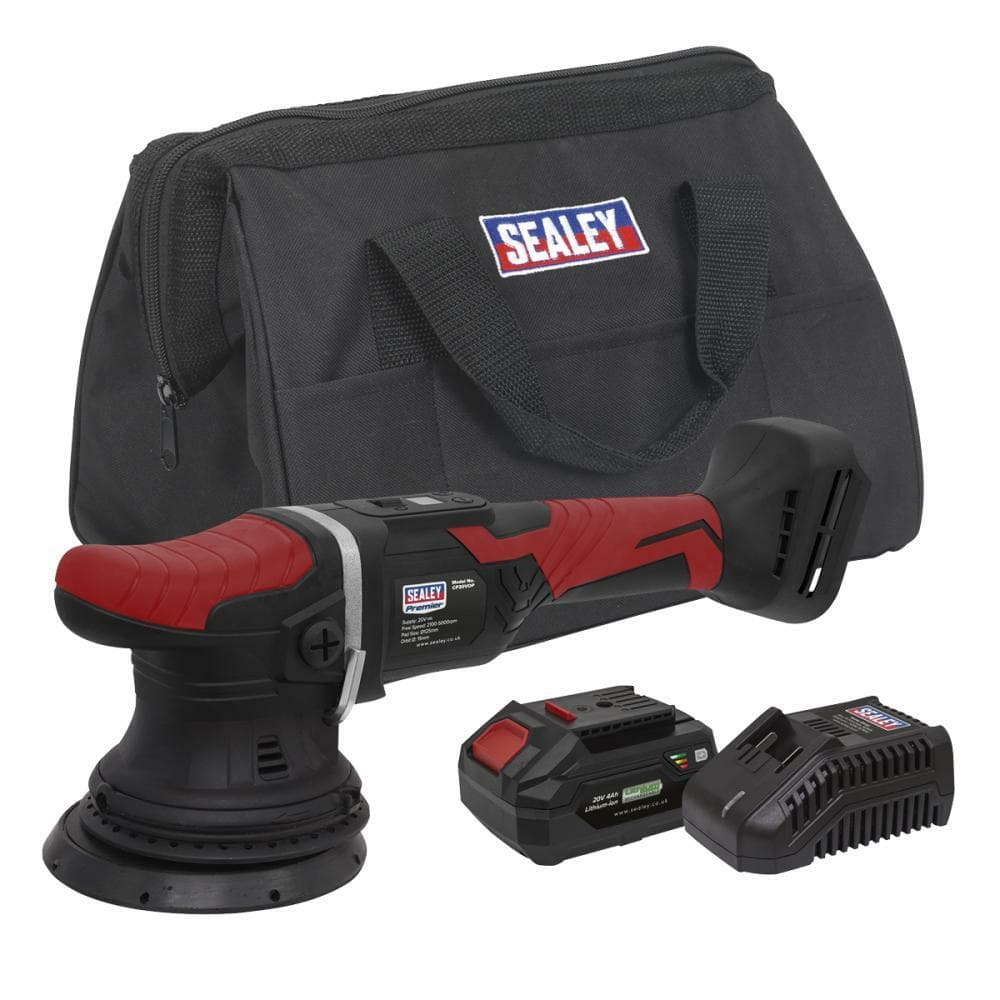 Sealey CP20VOPKIT Cordless Orbital Polisher Kit 20V 4Ah Sv20 Series Ø125Mm