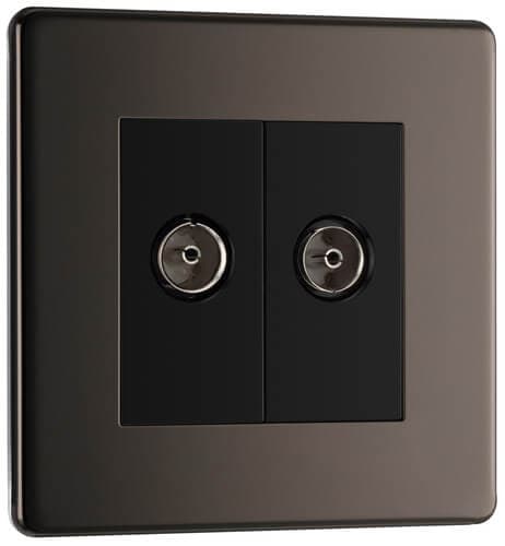 Evolve Brushed Steel (White) Single Light Switch 20A 16Ax 2 Way PCDBS12W-01
