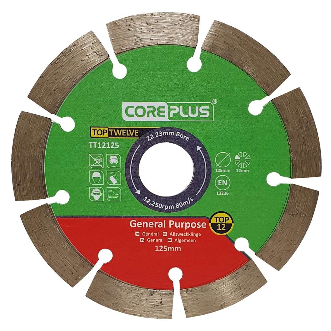 Coreplus CORDBTT12125 General Purpose Diamond Blades Top Twelve 125Mm (Box Of 1)