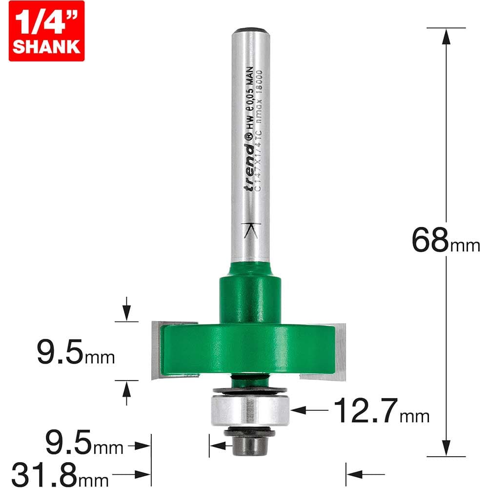 Trend CRAFTPRO One Piece Slotting Router Cutter