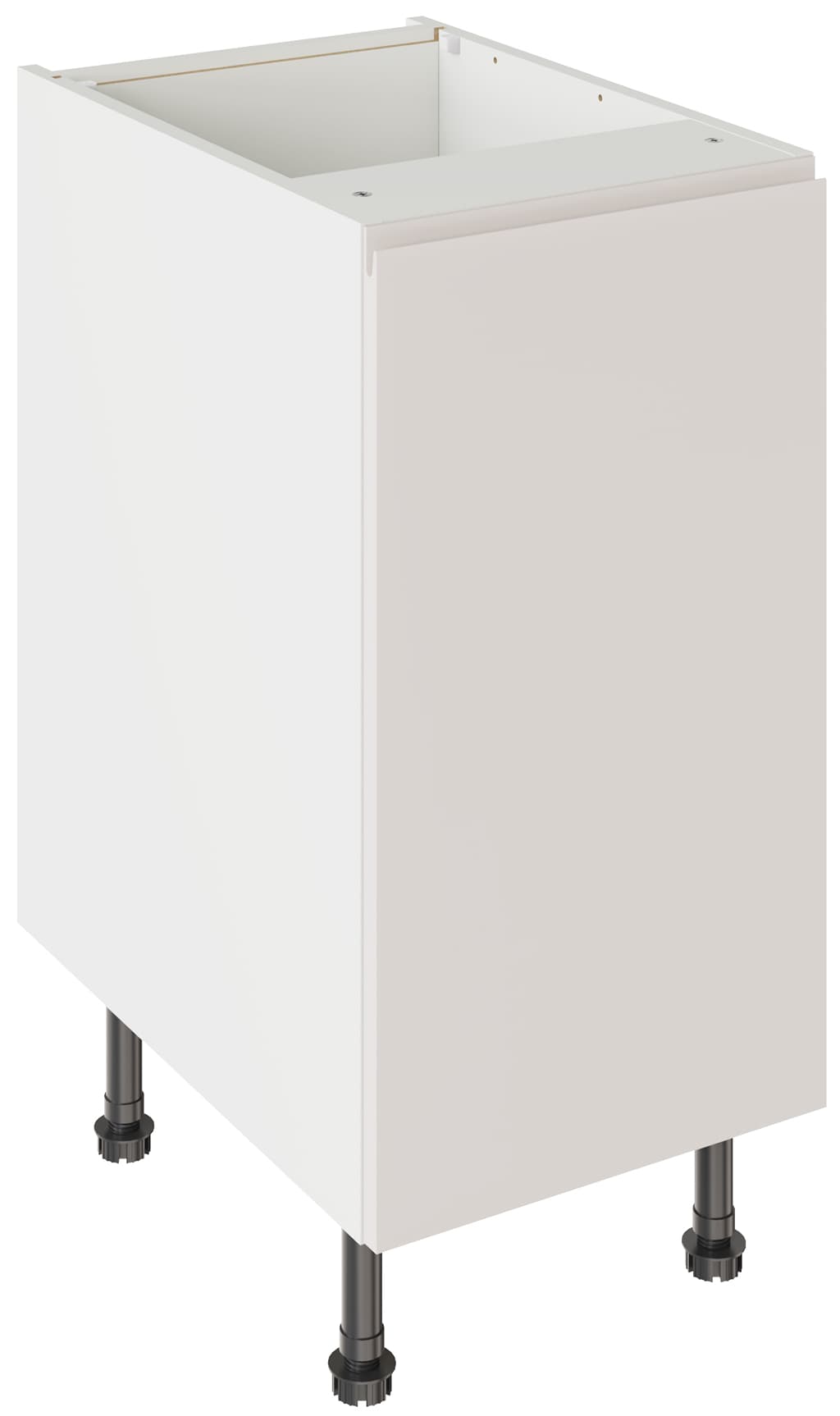 Kitchen Kit Flatpack Base Unit J-pull Ultra Matt Light Grey 400mm - FKKJ0702