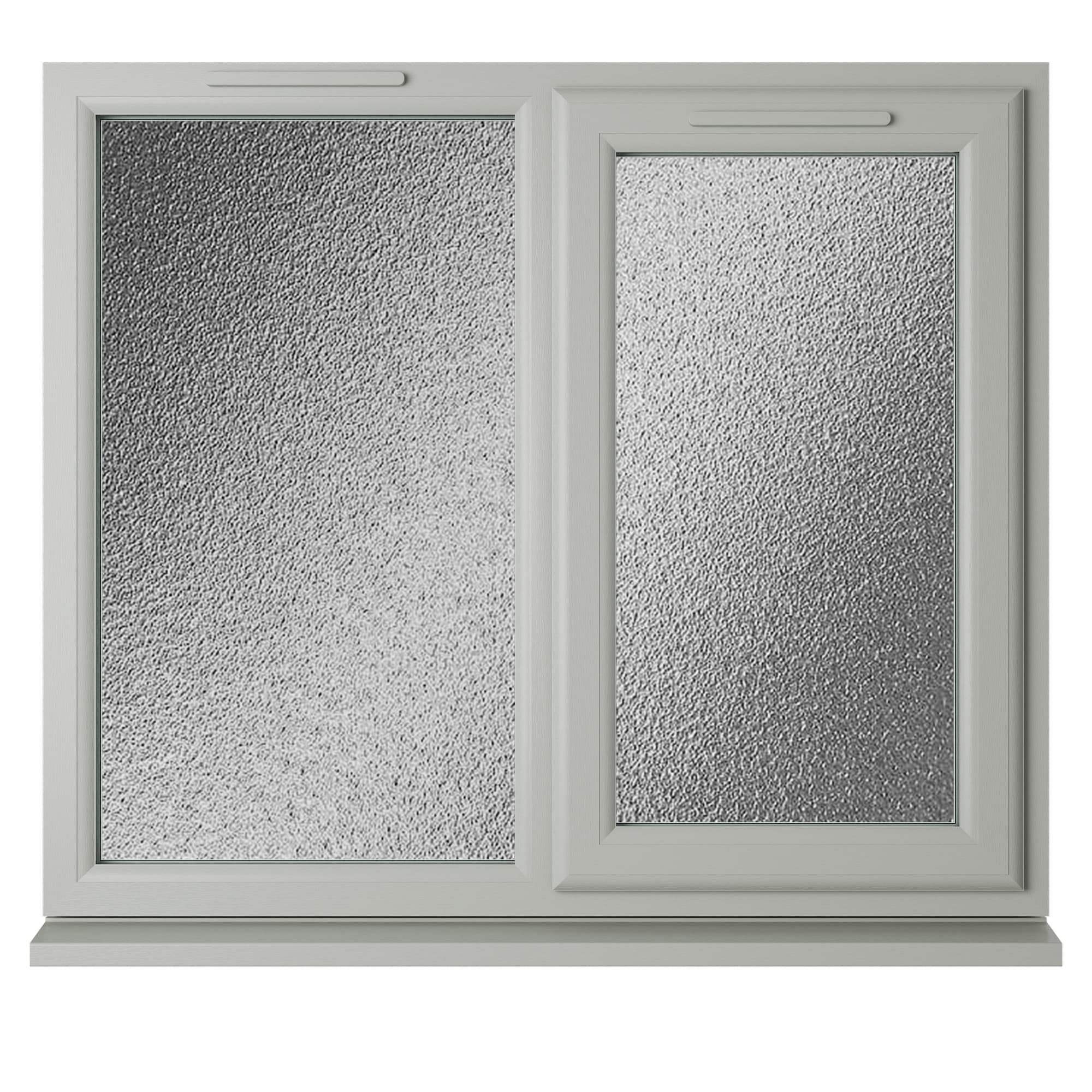 Crystal Double Glazed uPVC Window Agate/White Right Hung 1190mm x 1190mm Obscure