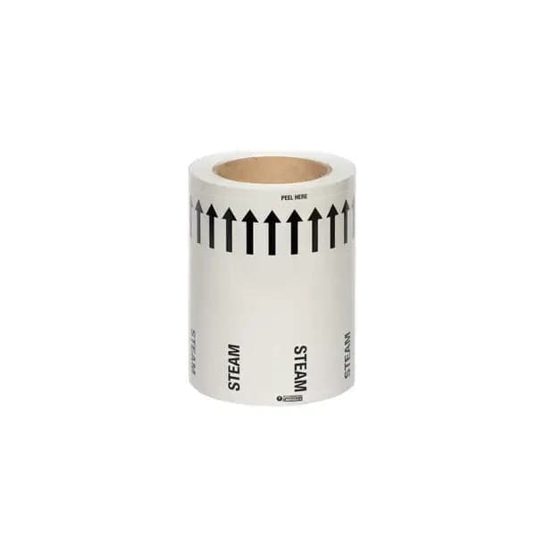 Pipemark 150mm x 33m Pipeline Identification and Flow Direction Self Adhesive Label (Roll) Indoor
