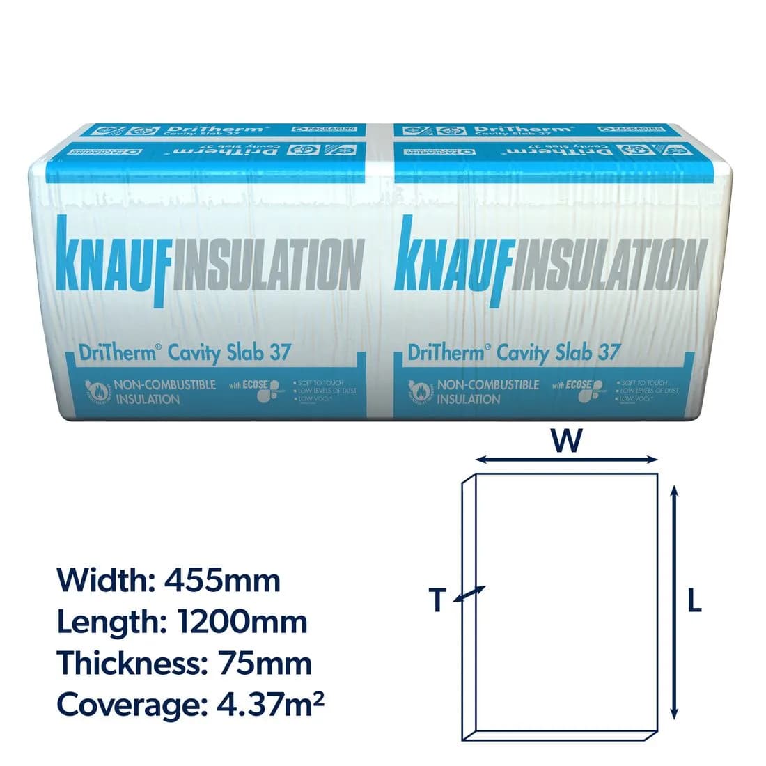 Dritherm 37 Cavity Insulation 75Mm 4.37M2 Bba