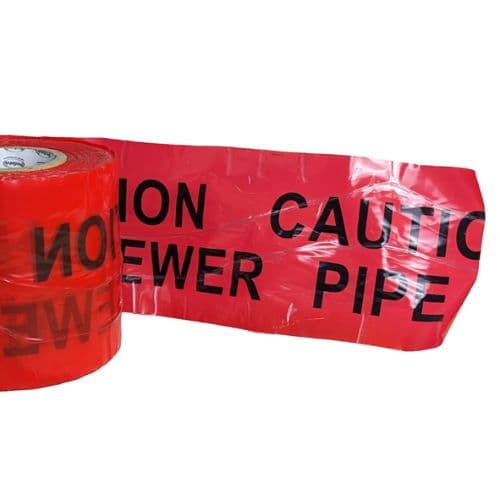 ProSolve Detectable Underground Warning Tape - Sewer Pipe 150mm x 100mtr