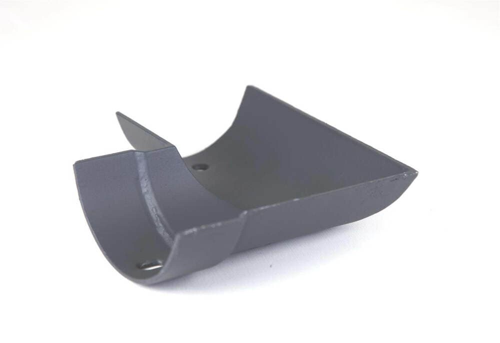 Hargreaves Premier Cast Iron Half Round Gutter Left Hand Angle - 90 Degree x 150mm Primed