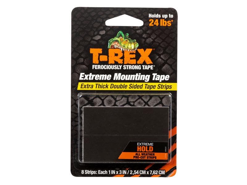Shurtape 286252 T-Rex® Extreme Hold Mounting Strips 2.54 X 7.62Cm (Pack 8)