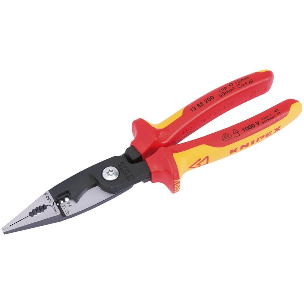 Knipex 80803 13 88 200Uksbe Fully Insulated Electricians Universal Installation Pliers 200Mm each