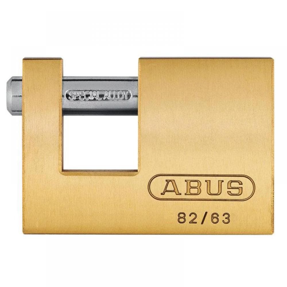 Abus Mechanical 11571 82/63Mm Monoblock Brass Shutter Lock Keyed Alike 8501