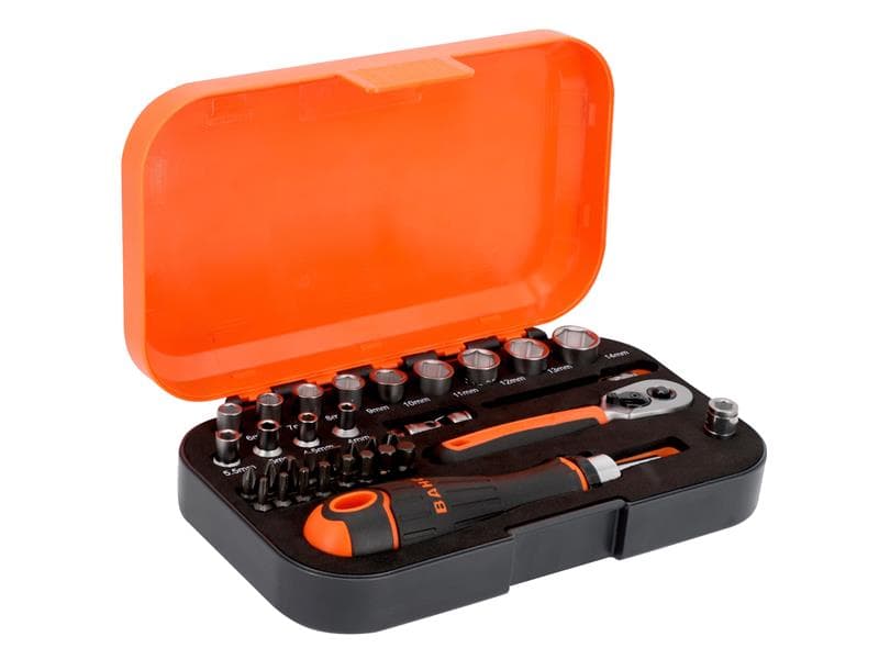 Bahco S34MC8H S34Mc8H 1/4In Drive Socket & Bit Set 34 Piece