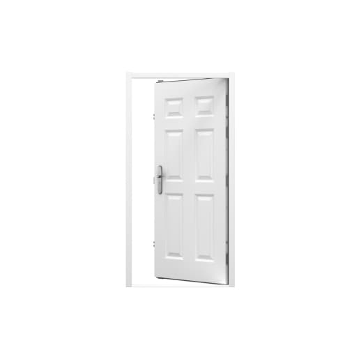 Lathams 6 Panel Steel Door 845 x 2020mm Rh Inward