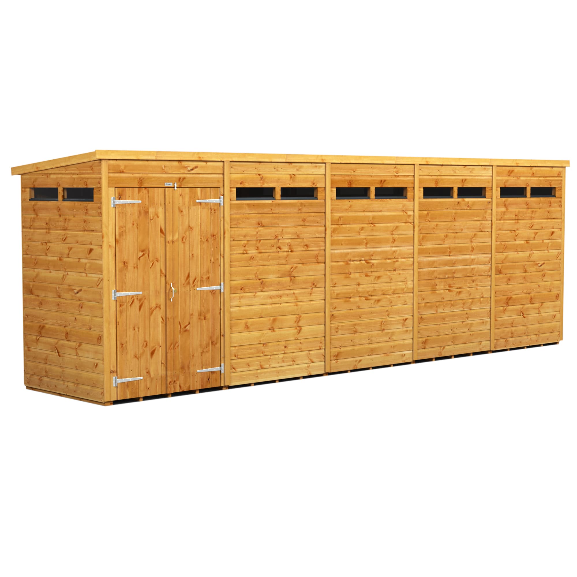 20 x 4 Power Pent Double Door Security Shed