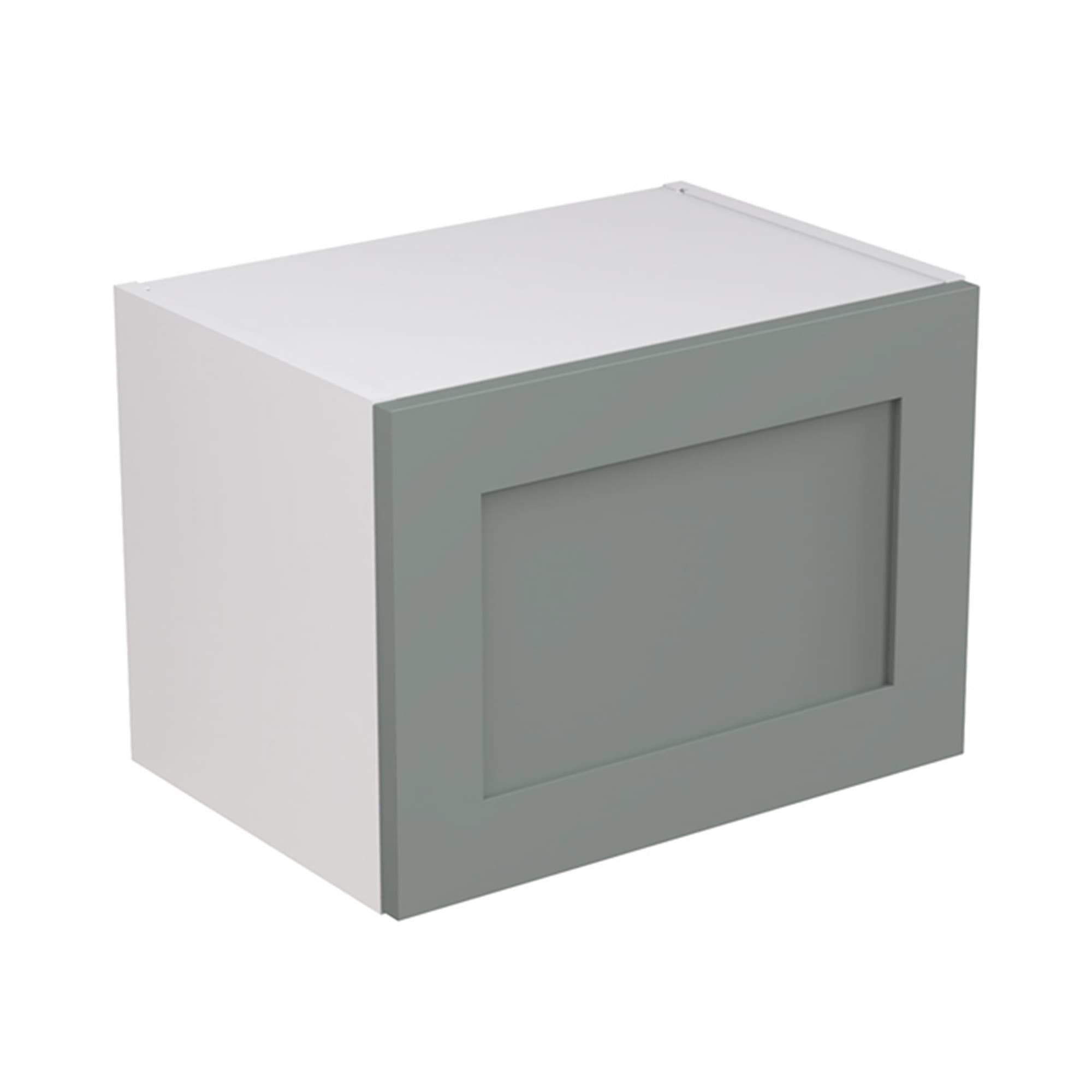 Flatpack 500 Short Bridging Wall Kitchen Cabinet Shaker Ultra Matt Sage Green