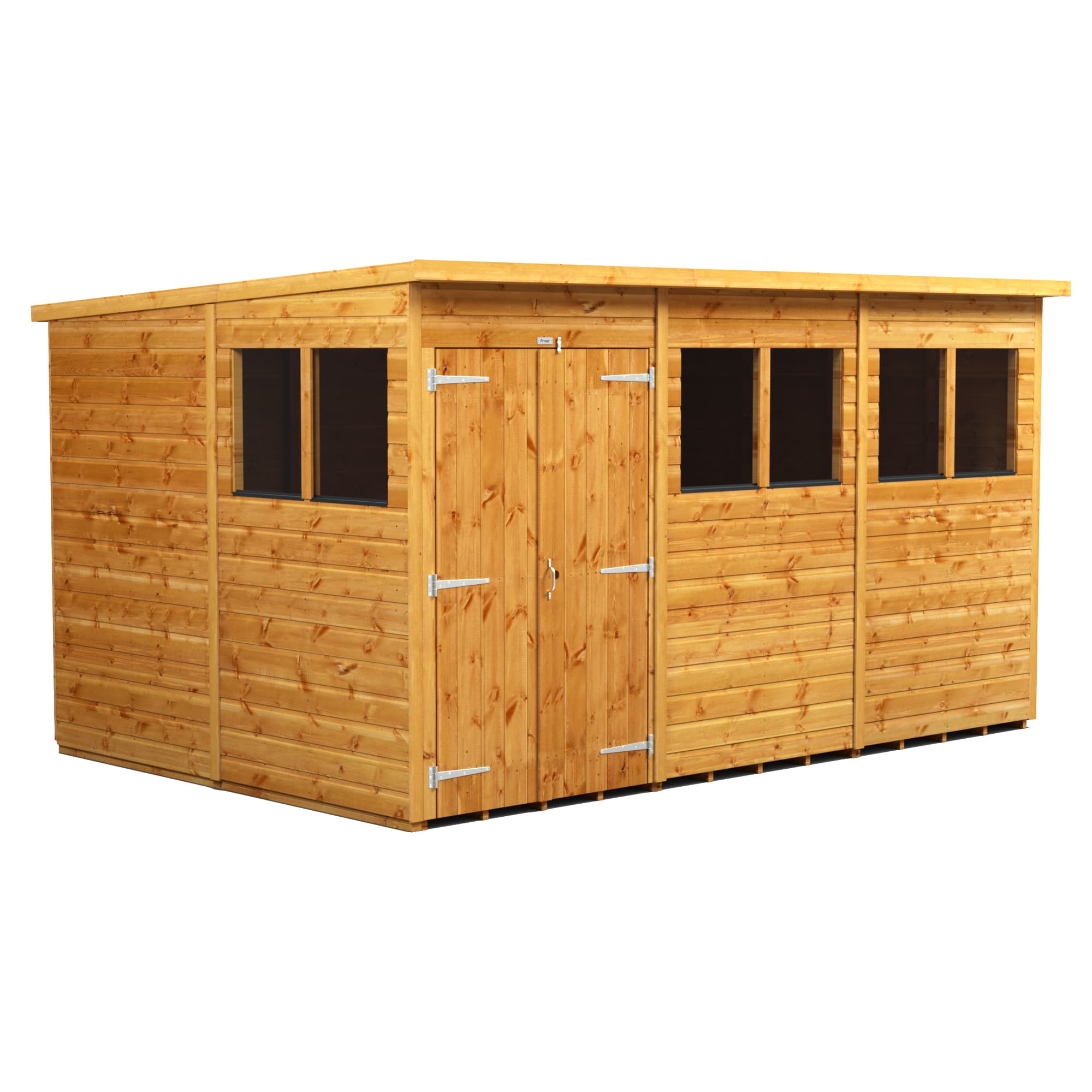 Powersheds 12 x 8 Power Pent Double Door Garden Shed