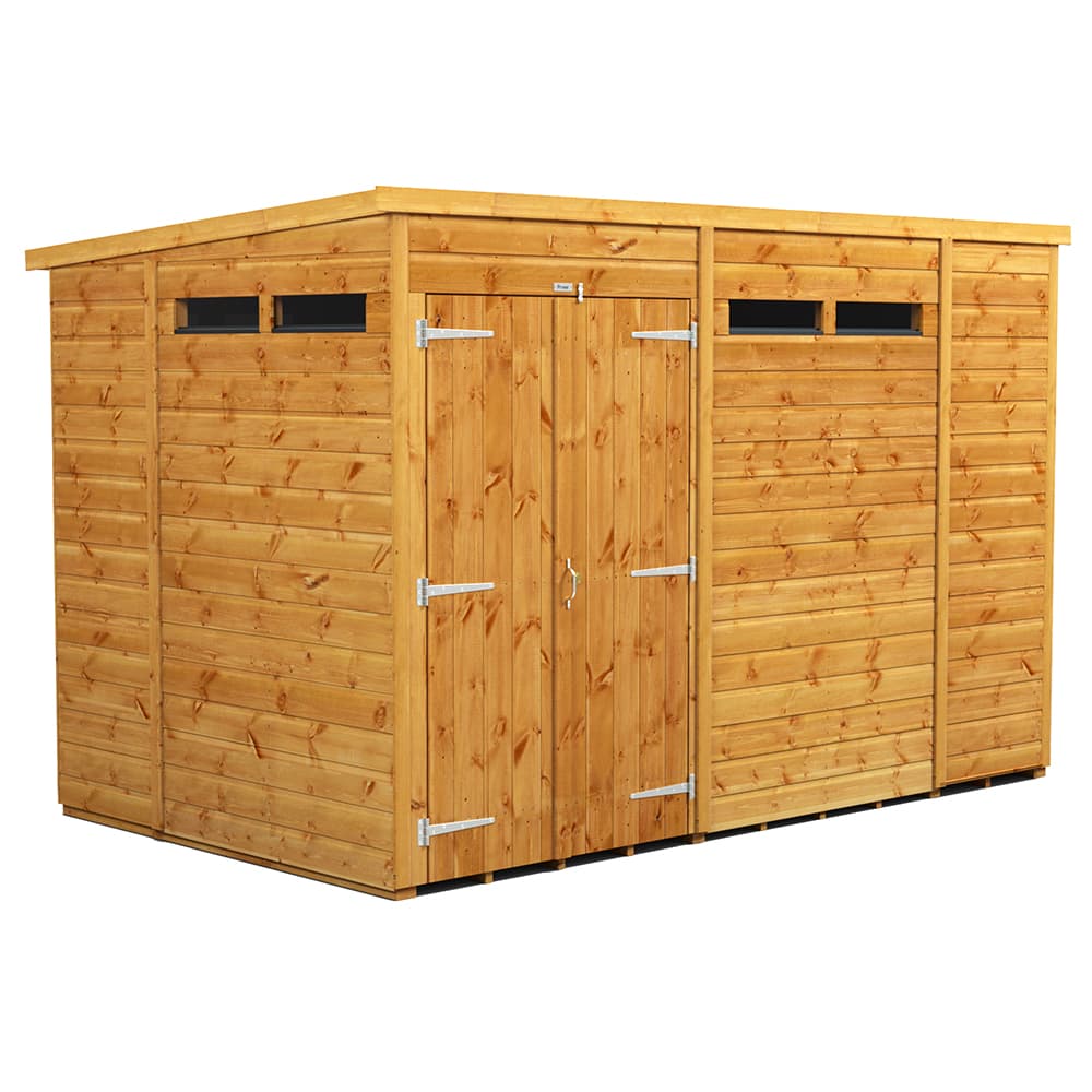 Powersheds 10 x 6 Power Pent Double Door Security Shed