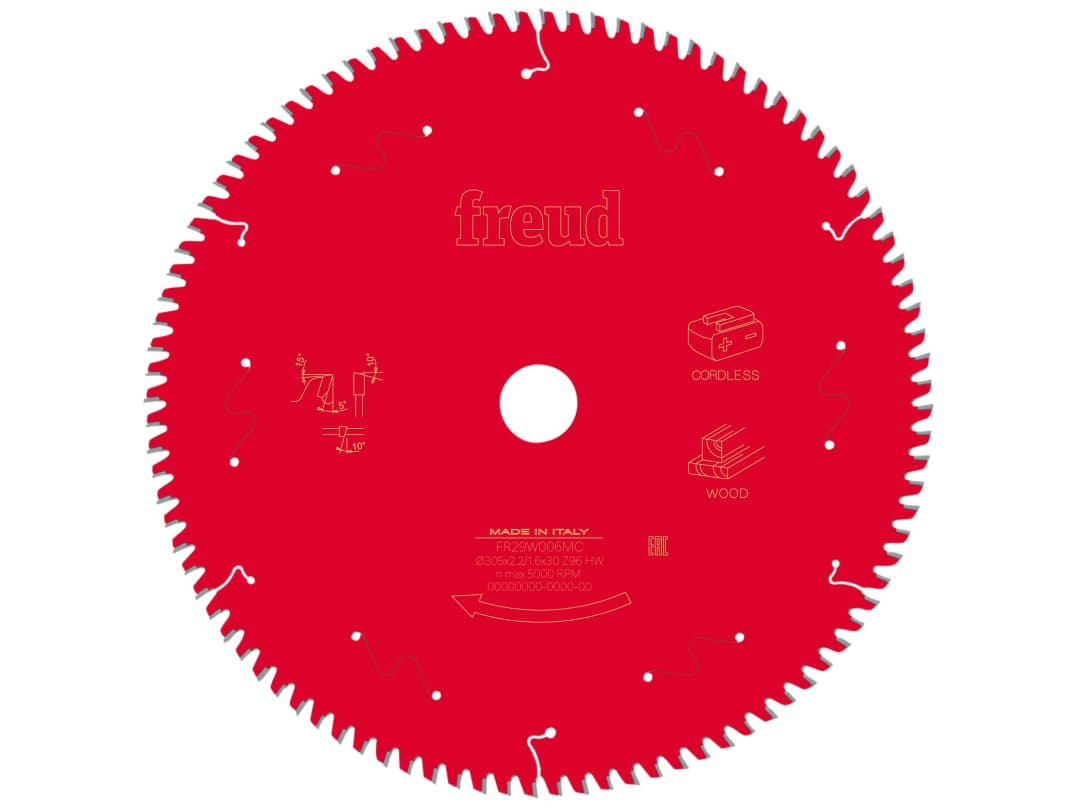 Freud Wood Mitre Saw Blade 305 x 30 x 2.2/1.6mm x 96T F03FS10067