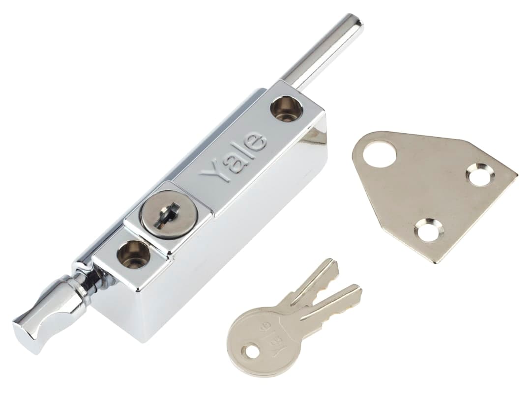 Yale Locks P124 Door Push Bolt Polished Chrome Finish Visi 7.20124E+11