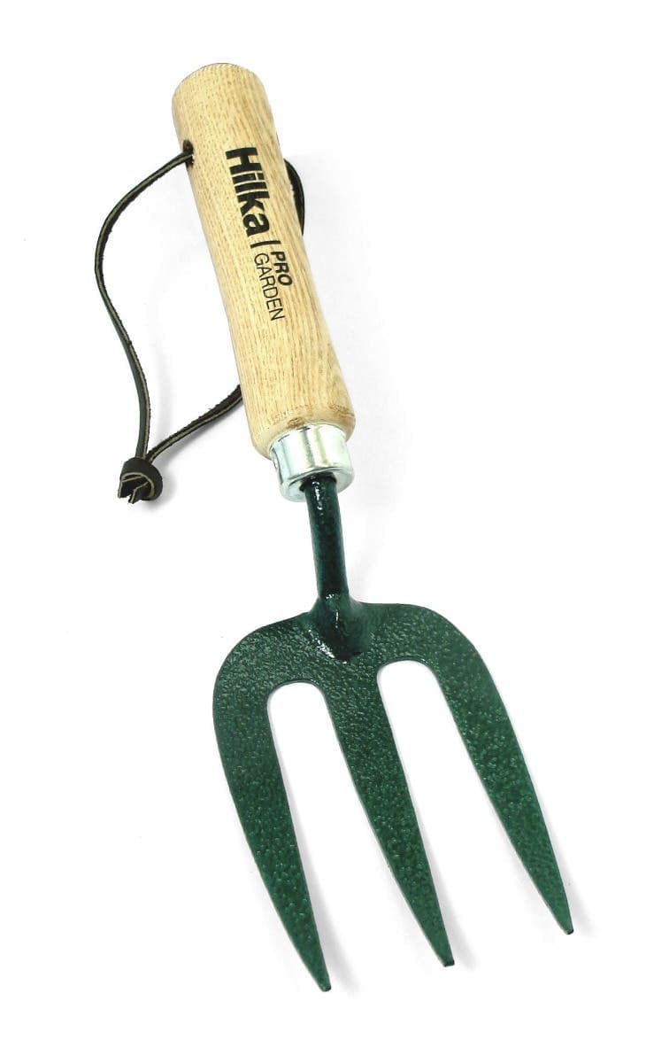 Hilka Gardening Hand Fork - Carbon Steel - Hardwood Handle