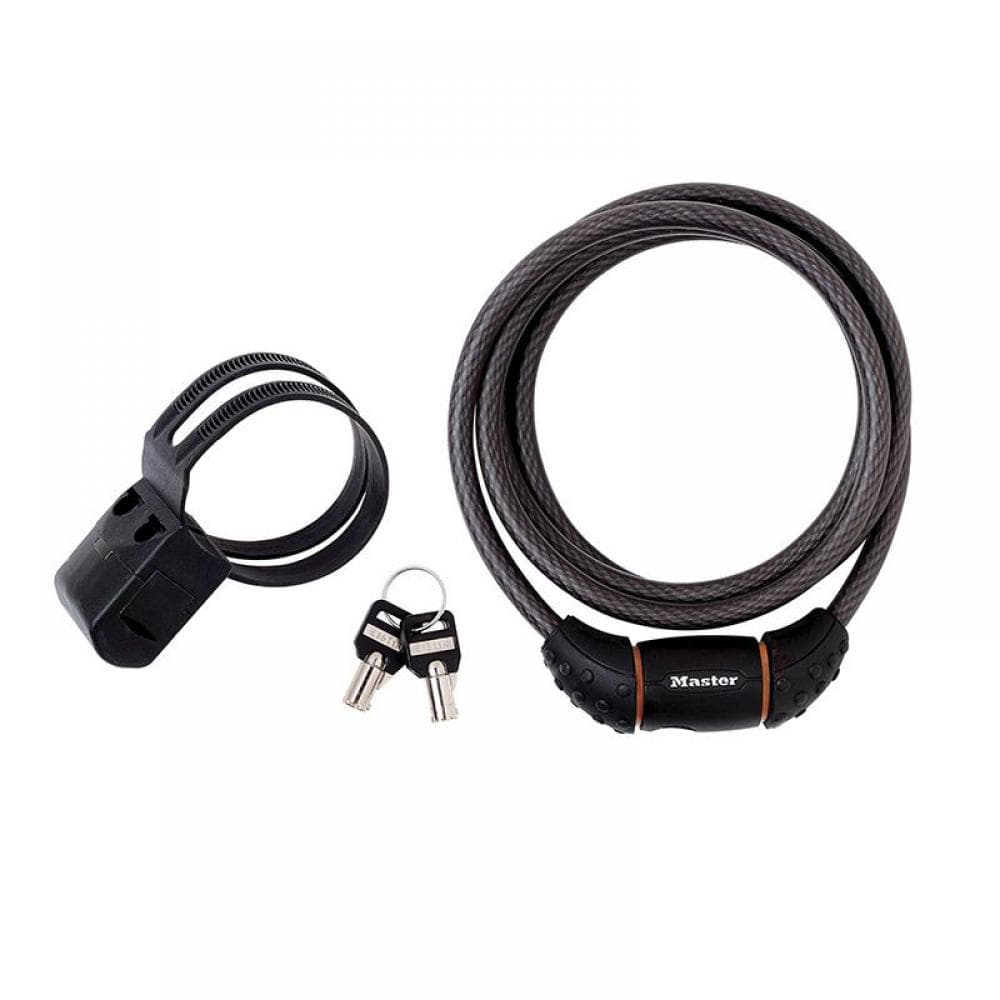 Master Lock 8130EURDPRO Black Braided Steel Keyed Cable 1.8M X 10Mm