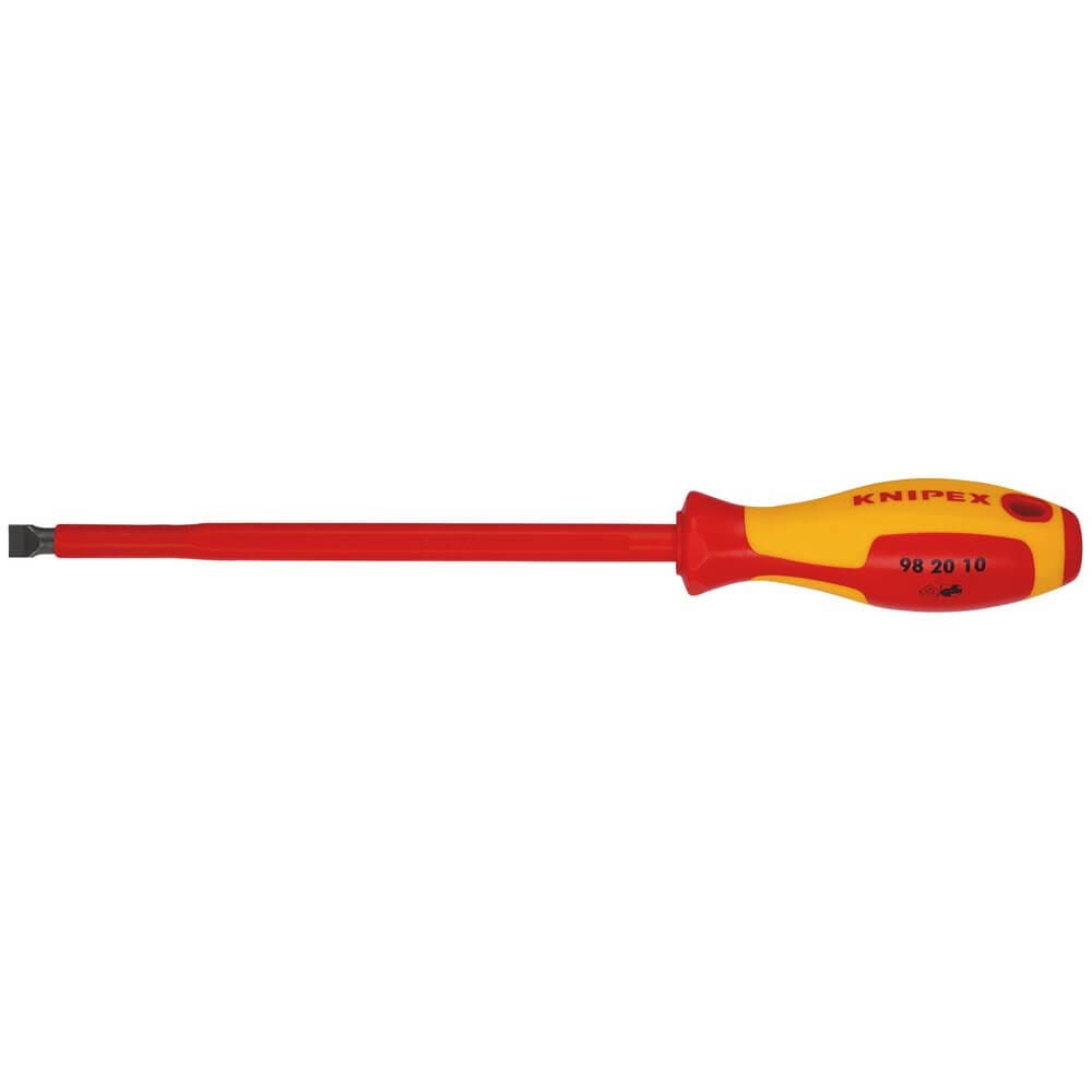 Knipex 98 20 10 Vde Insulated Slotted Screwdriver 10.0 X 200Mm each 1 18798