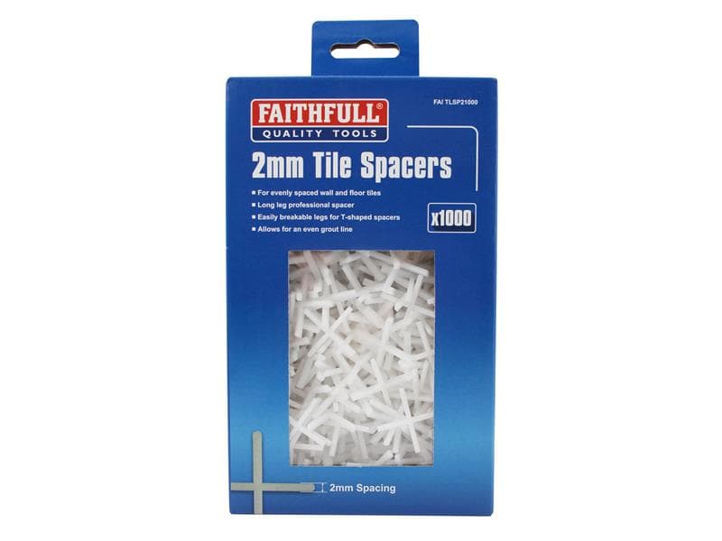 Faithfull 21000B0000 Tile Spacer Long Leg 2Mm (Tub 1000)