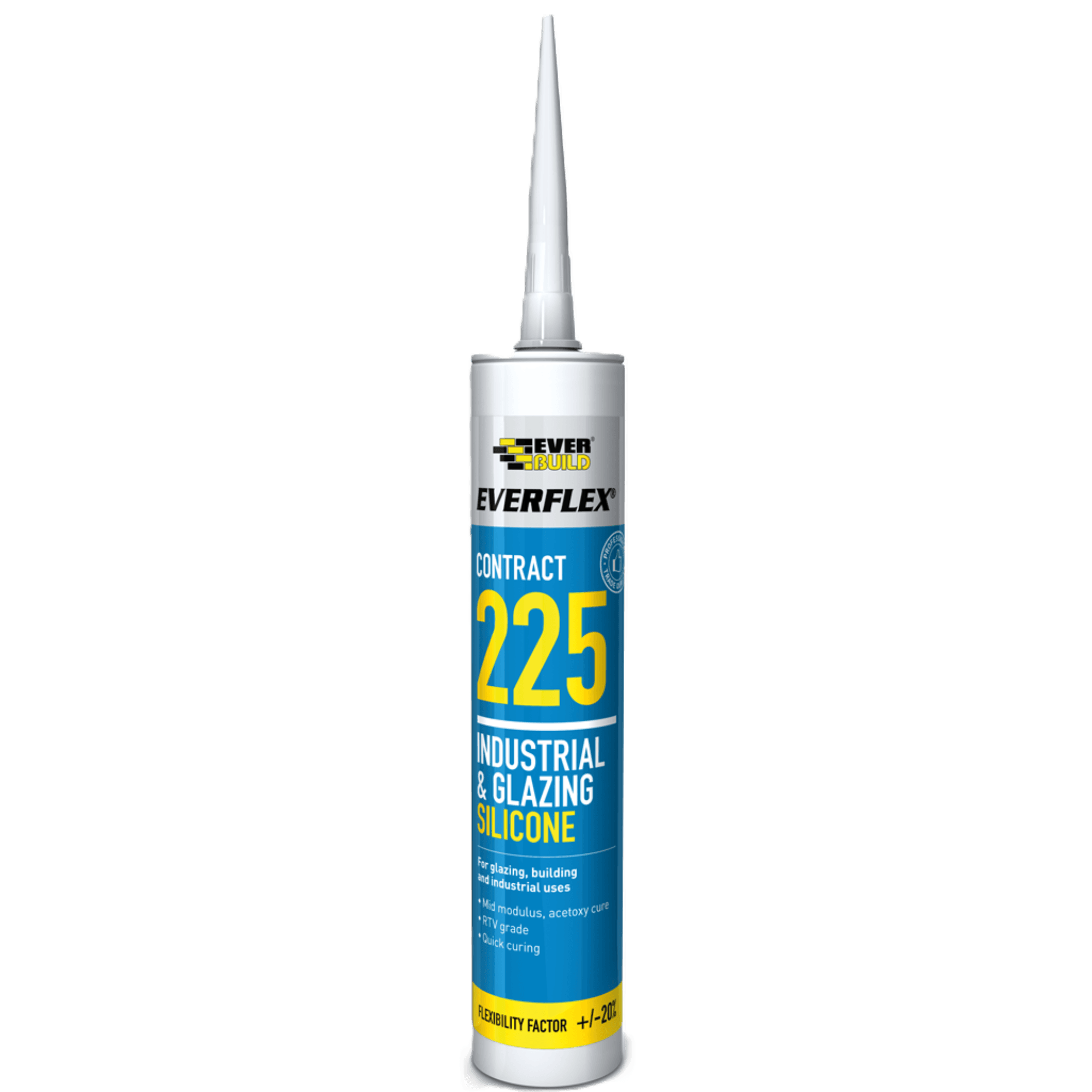 Everbuild Everflex Contract 225 Industrial & Glazing Silicone white 295 ML