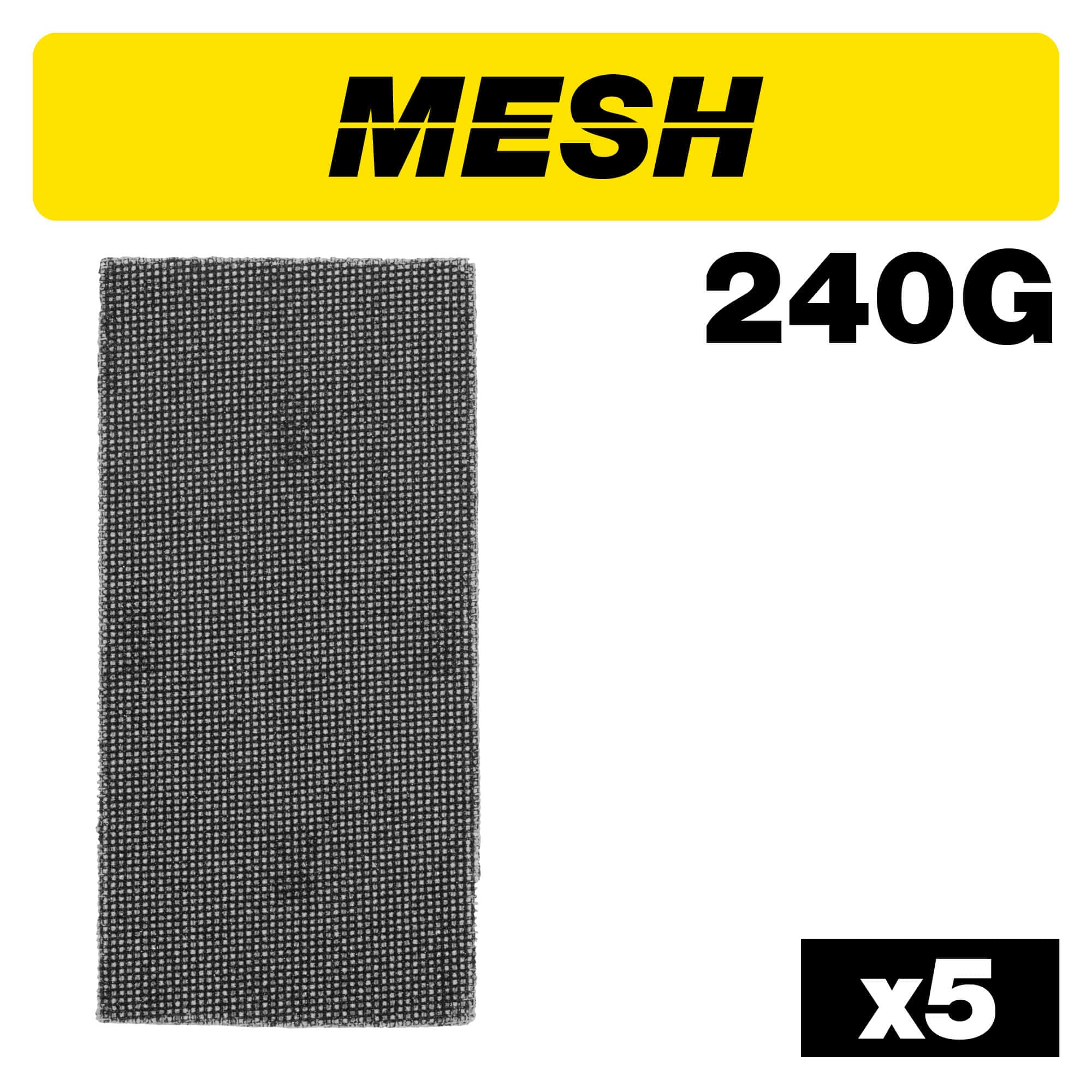 Trend Mesh 1/3 Sheet Sanding Sheet 5Pc 93Mm X 190Mm 240 Grit Pk 1 AB/THD/240M