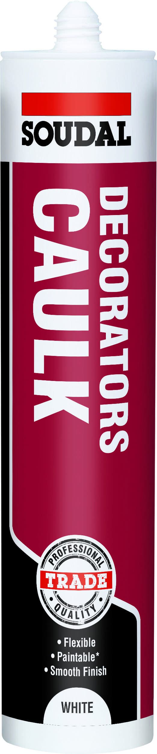 Soudal Decorators Caulk - Paintable Acrylic Sealant White DCW