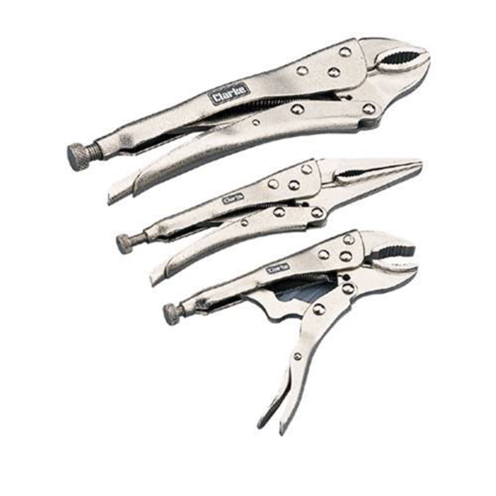 Clarke 1801352 Cht352 3-Pce Lock Grip Plier Set