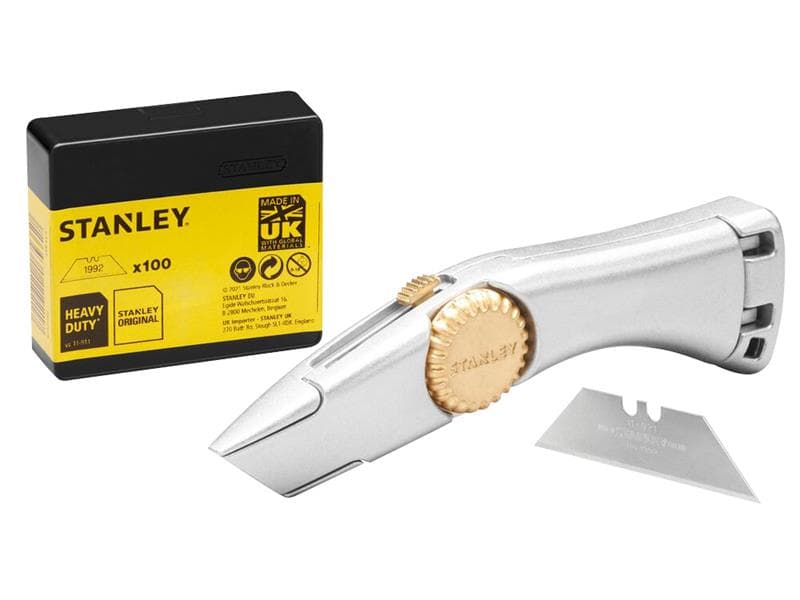 Stanley® Hand Tools FMHT10122-0 Retractable Blade Heavy-Duty Titan Trimming Knife & 100 Blades