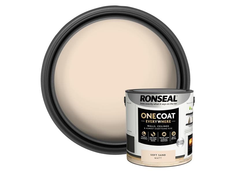 Ronseal One Coat Everywhere Interior Soft Sand Matt 2.5 Litre KCB.7015103.22404.76