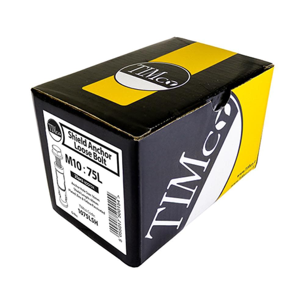 Timco 0810LSH Shield Anchor - Loose Bolts - Yellow M8:10L Box 50